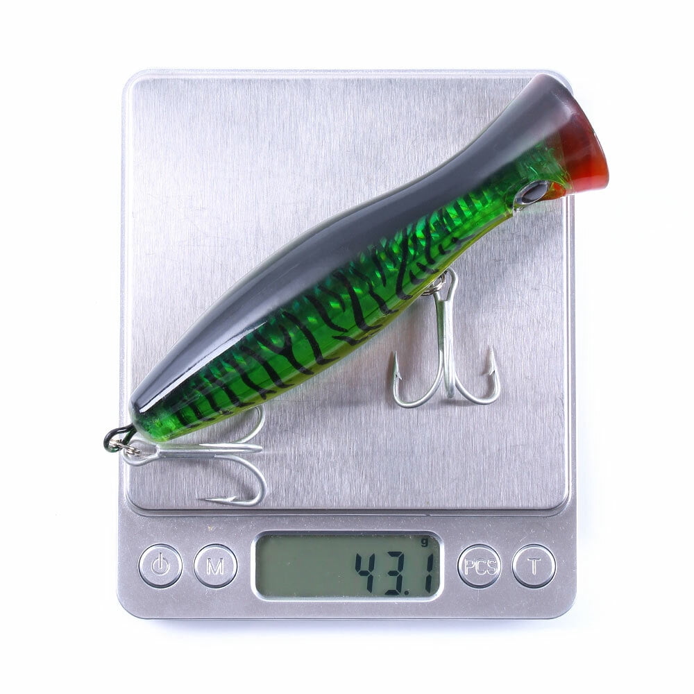 6PCS Lot 13cm/43g Popper Fishing Lures Topwater Large Bait Bass Wobbler