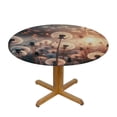 thumbnail image 3 of PIKWEEK  Wild Dandelion Round Fitted Tablecloth  Fitted Table Cloth for Round Table Waterproof Wipeable Round Elastic Table Cloth Circular Table Cover with Elastic Edge, 3 of 7