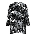 thumbnail image 6 of wdsxpo Women's 3/4 Sleeve Shirts Trendy Printed Lightweight V Neck High-Low Hem Tunic Shirts Casual Fall Fashion Blouses Outfits, 6 of 6