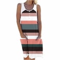 thumbnail image 2 of asdoklhq Plus Size Dresses for Women,Women's Casual Summer Tank Sleeveless Knee Length Pleated Sun Dresses With Poket Print Dress, 2 of 5