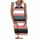 thumbnail image 1 of Vestido informal de verano para mujer, sin mangas, hasta la rodilla, plisado, con estampado de bolsillo Pompotops ghjkhdj3673, 1 of 5
