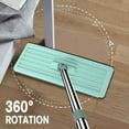 thumbnail image 6 of Flat Mop and Bucket Set with 6Pcs Squeegee Mop Pads Wash and Dry Mop Cleaning System Floor Cleaner Flat Mop for Wooden Floor, Laminate, Tiles ,Stone, Floors, 6 of 8