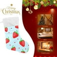 thumbnail image 3 of SKYSONIC Strawberry Christmas Stocking Personalized Large Candy Stocking Hanging Gift Xmas Stockings Decoration for Family Holiday Party Ornaments Decor Fireplace, 3 of 7