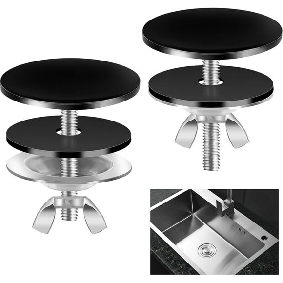 inch kitchen sink hole cover metal sink faucet hole plug black sink hole cover stainless steel faucet hole cover 2 pack 2 inch kitchen sink hole cover