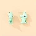 thumbnail image 5 of QQTDFG 1pair Cute Animal Bite Earring Cartoon Animal Earrings Tyrannosaurus Earrings-Green dinosaur, 5 of 6