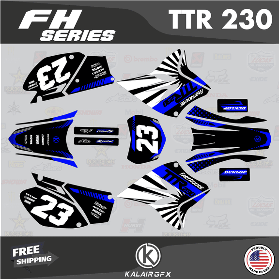 Kalair GFX Graphics Kit for Yamaha TT-R230 (2005-2023) Fh Series