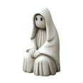 thumbnail image 2 of Halloween Ghost Figurine - 5.9"Spooky Resin Ghost Statue, Funny Cute Ghost Ornaments for Halloween Decorations, Porch and Indoor Home Office Desk Ghost Sculpture Decor(D), 2 of 8