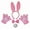 Pink, variant on Petitebelle Bunny Headband Bowtie Tail Glove 4pc Costume (Pink, 5-10 Years)