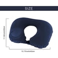 thumbnail image 2 of BEMS-1 pieza de almohada inflable para el cuello de viaje azul oscuro, inflable, 2 of 5