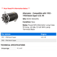 thumbnail image 2 of Alternator - Compatible with 1955 - 1958 Buick Super 6.0L V8 1956 1957, 2 of 2