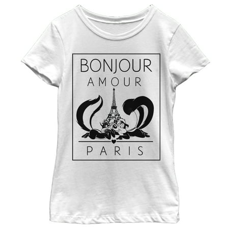 Looney Tunes - Looney Tunes Pepe Le Pew Amour in Paris Girls Graphic T ...