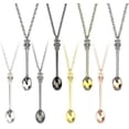 thumbnail image 1 of 8 Pcs Mini Crown Spoon Necklace, Pocket-sized Snuff Spice Spoon Keychain Tiny Spoon, Teaspoon Pendant Necklace Snuff Spoon Necklace For Fancy Dress Pa, 1 of 4