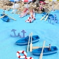 thumbnail image 2 of MasteelfCA 3 Pcs Micro Paysage Arts Artisanat Petits Ornements de Rames de Bateau en Résine, 2 of 5