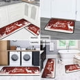 thumbnail image 7 of Elk Merry Christmas Kitchen Rugs Set Of 2 Non Slip Kitchen Floor Rug and Mat Cushioned Kitchen Runner Rug Standing Area Mat Carpets for Farmhouse Decor 17"x47"+17"x30" Black Edging, 7 of 7