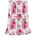 thumbnail image 2 of Pofeuu Peonies And Roses Print Ultra-Soft Micro Fleece Blanket,for Bed Or Sofa,All Season Throw Blankets Flannel Blanket-80"x60", 2 of 7