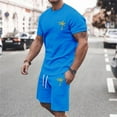 thumbnail image 4 of MKLEKYY Pijama Corto De Verano Para Hombre, Ropa Deportiva, Camiseta Transpirable De Manga Corta Y Pantalones Cortos Deportivos Con Bolsillos., 4 of 4