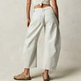 thumbnail image 4 of Women'S Trendy Low Waisted Wide Leg Jeans - Vintage, Mid Rise, Baggy White M, 4 of 9