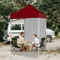 thumbnail image 4 of EAGLE PEAK 5 x 5 ft Straight Leg Outdoor Portable Canopy Tent with One Removable Sunwall,Burgundy, 4 of 11