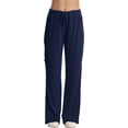 thumbnail image 2 of HAHDAXIA Womens Yoga Pants, Lounge Pants, Wide Leg Sweatpants Bootleg Pants with 3 Button Pockets, 2 of 6