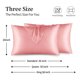 thumbnail image 2 of Funda de almohada de seda satinada Astarin para el cabello, color rosa cálido, tamaño queen, paquete de 2 fundas de almohada de satén con cierre de sobre, 50 x 76 cm, 2 of 5