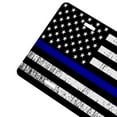 thumbnail image 3 of Yehwow American flag Thin Blue Line Metal Car Plate Decorative Aluminum License Plate Tag Sign, 3 of 5