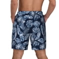 thumbnail image 4 of Uemuo Tropical Leaves Pattern Mens Swim Trunks Quick Dry Board Shorts with Mesh Lining, Stretch Beach Shorts Quick Dry No-Chafing Board Shorts-Medium, 4 of 9