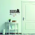 thumbnail image 4 of Hook Hanger Wall Key Holder Metal Decorative Coat Hanger with Sweet Home and Dogs Design Organizer Rack with 6 Hooks, 4 of 4