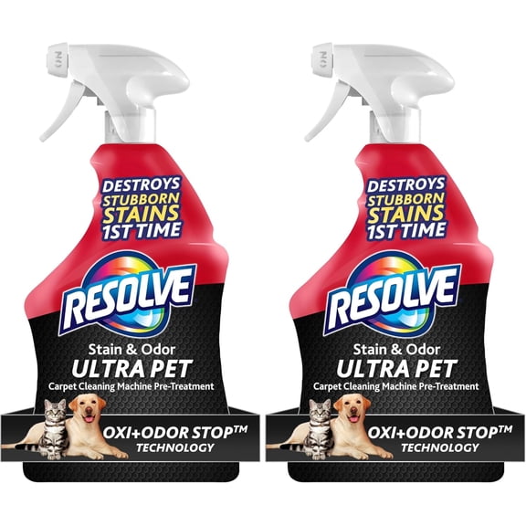 Ultra Pet Odor and Stain Remover Spray – Carpet Cleaner for Cat and Dog Urine and Poop, 32oz (Pack of 2)