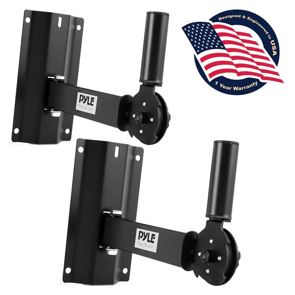 Pyle PSTNDW18 Dual Universal Adjustable Wall Mount Speaker Bracket