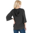 thumbnail image 3 of 24seven Comfort Apparel Oversized Maternity Fashion Hoodie Top, 3 of 4