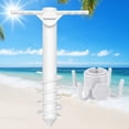 thumbnail image 1 of Ancla de arena Simchoco, ancla de arena para sombrilla de playa y gancho para colgar, talla única, soporte seguro para viento fuerte con tornillo de 3 niveles Ormromra  WMZL-1952-2, 1 of 6