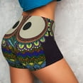 thumbnail image 4 of Kdxio Boho Owl Print Workout Shorts for Women Seamless Soft Smooth Gym Yoga Scrunch Active Shorts, 4 of 9