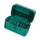 thumbnail image 4 of Caja para guardar pulseras, vitrina para joyas, organizador de mesa de cuero sintético de terciopelo. Verde negruzco, 4 of 9