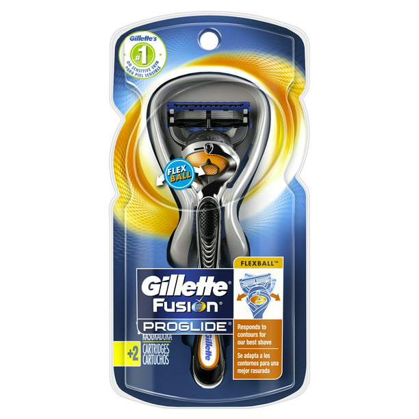 Gillette Fusion ProGlide Razor Handle with FlexBall Technology with 2 Fusion ProGlide Men's Razor Blades, 2 count Walmart.com