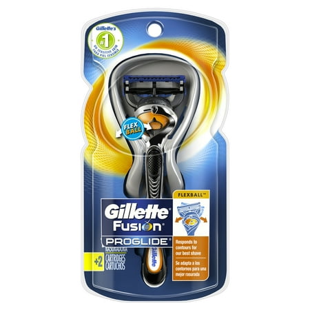Gillette Fusion ProGlide Razor Handle with FlexBall Technology with 2 Fusion ProGlide Men's Razor Blades, 2 count