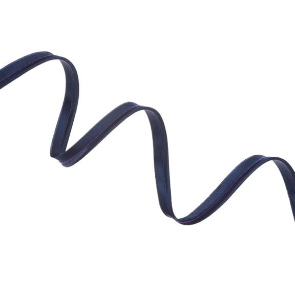 Uxcell Piping Cord Trim, 5 Yards Polyester 1/2 Inch Satin Piping Bias Tape with Welting Cord Lip Tape [Navy]
