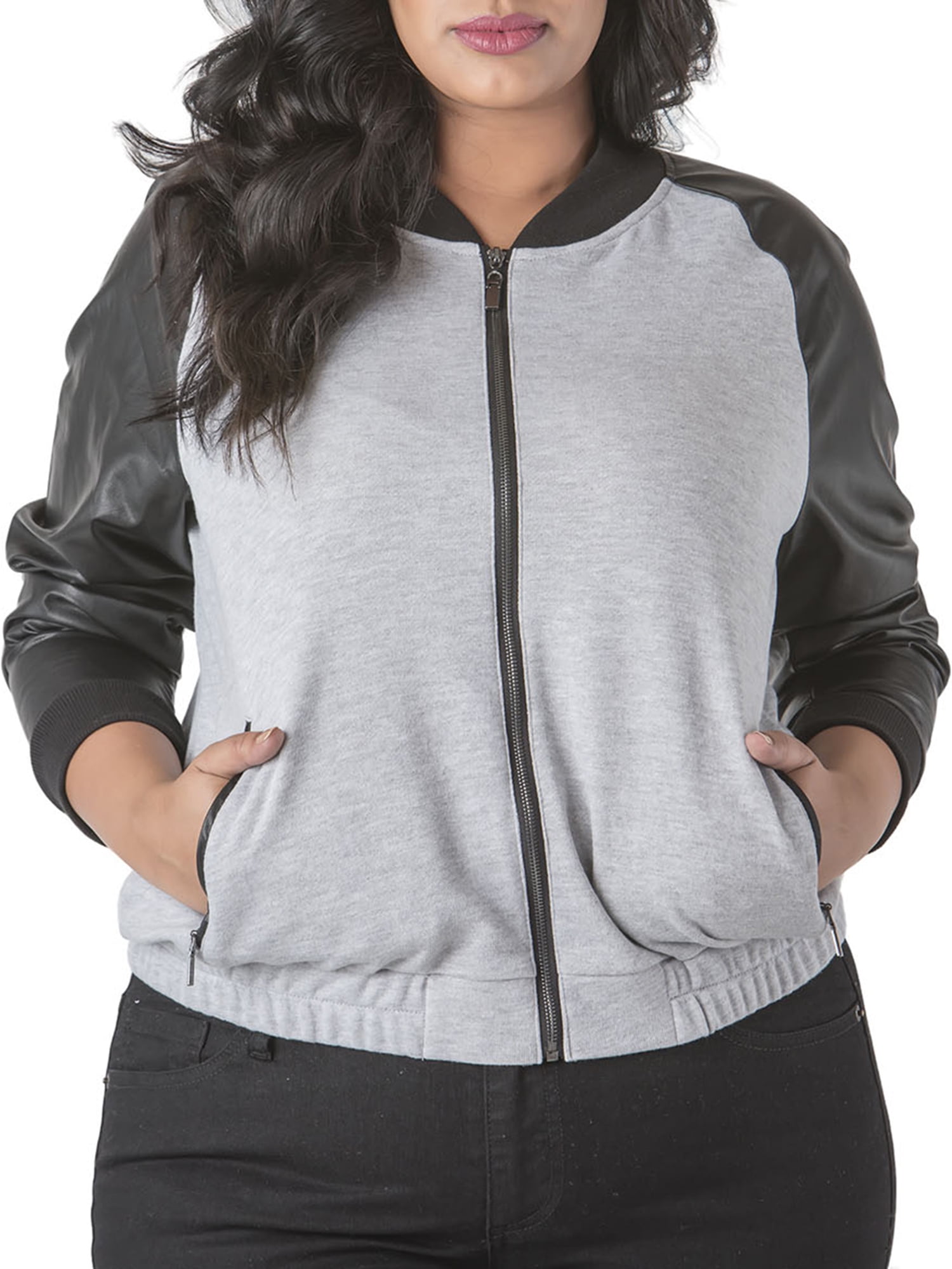 plus size bomber coat