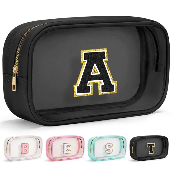 Neceser de viaje transparente YOOLIFE Initial, negro