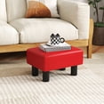 thumbnail image 4 of Gymax Modern Foot Stool w/ Storage Compact Ottoman w/Hidden Storage Space Red, 4 of 9