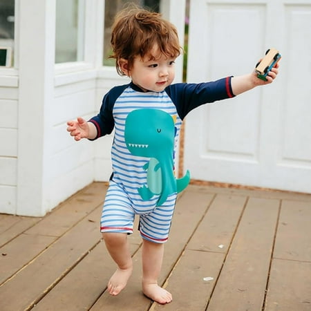 

Toddler Kids Boys One Piece Swimwear Swimsuit Zip Sunsuit Child Bathing Suit UPF 50+ Sunscreen Beachwear