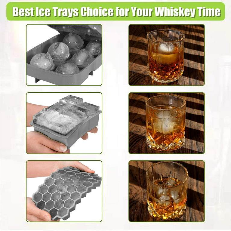 Whisky Ice Ball Maker Tray, Ice Tray Shape Reusable
