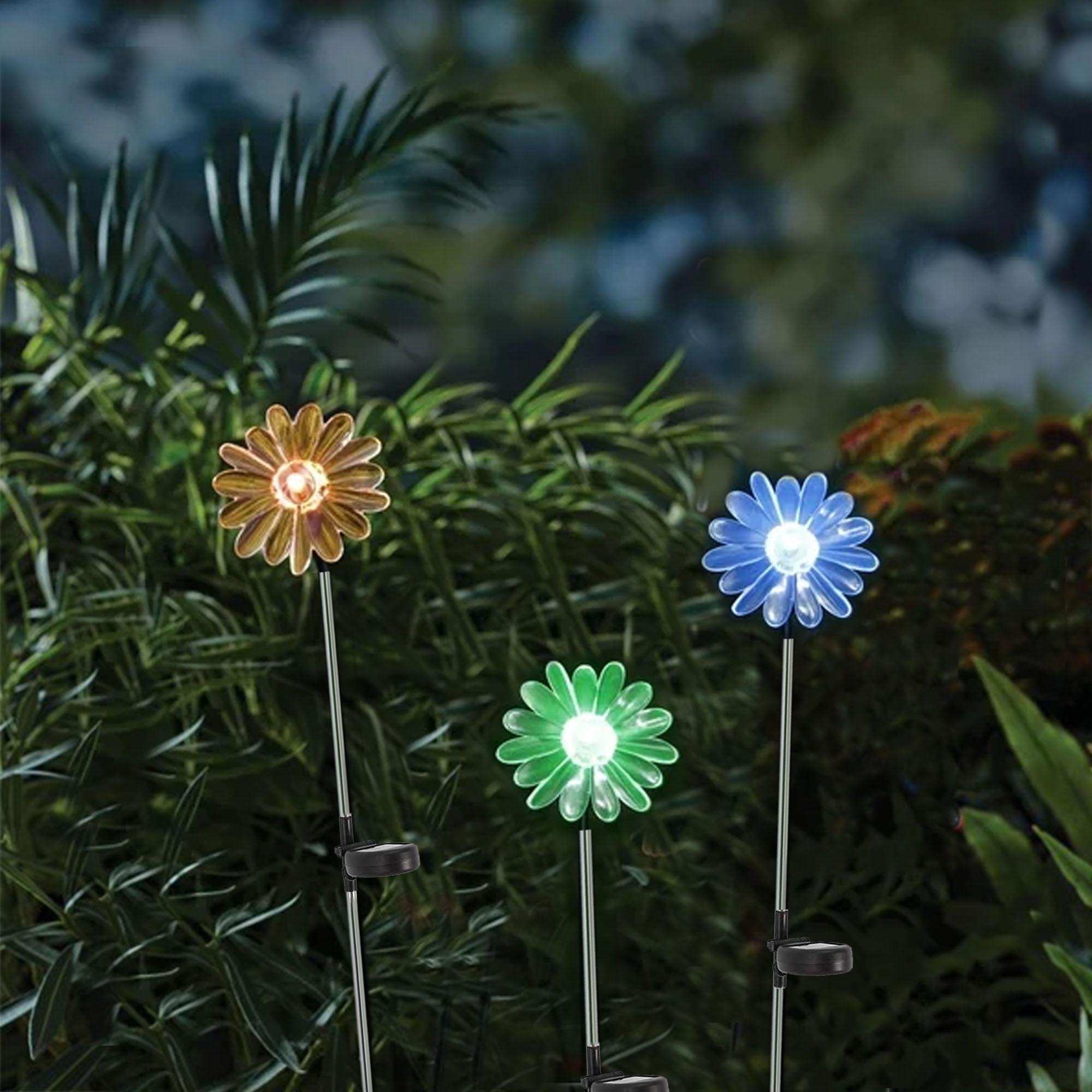 Mainstays Solar Powered Color Changing LED Flower Acrylic Stake Light