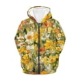 thumbnail image 3 of POLERO Boys Girls Hoodies Oil Art Floral Printed Cute Hooded Jacket Lightweight 6-7 Years Long Sleeve Zip Up Sweatshirt for Kids, 3 of 7