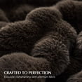 thumbnail image 4 of EverGrace Ultra Soft Luxury Fluffy Faux Rabbit Fur Throw Blanket, Thick Warm Bubble Throw for Bed, Cozy Plush Reversible Blankets for Couch, Chair, Sofa, Dark Brown, 60x80 Inches, 4 of 8