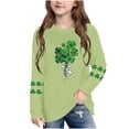 thumbnail image 1 of Blusas y camisas de manga larga con cuello redondo, moda del Día de San Patricio, blusa informal con estampado bonito de manga larga para niños y niñas., 1 of 5