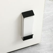 FESTFENDS Kick Down Design Door Stopper White Stainless Steel 1Pcs 5.4X1.7X0.8In