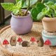 thumbnail image 1 of 7x figuras en miniatura Hedgehog y estatuas de hongos Decoración en maceta Accesorios de jardín para jardín para jardín Terrario Dollhous, 1 of 8