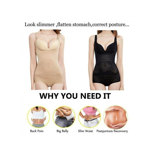 Women's Shapewear Bodysuit Tummy Control Butt Lifter Thigh Slimmer Full  Body Shaper Faja Body Briefer 