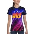 thumbnail image 6 of Ben Azelart Stay Wild Kids T-Shirt 3d Printed Graphic T-Shirts Boys And Girls Short Sleeve Shirts For Youth Kids X-Small, 6 of 7