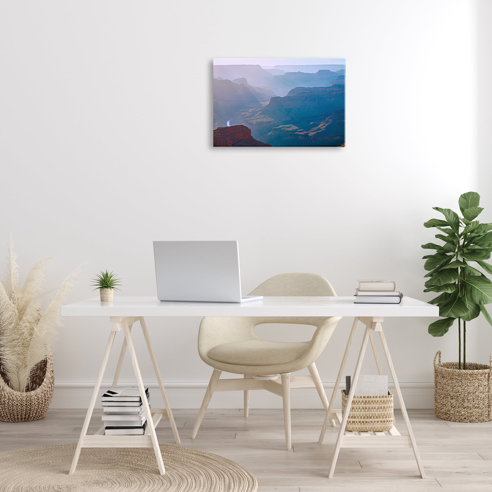 Stupell Industries Sun Rays Mountain Mesa Landscape & Nature Photography Wrapped Canvas Art Print Wall Art, 24 x 16